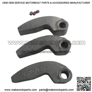 65 Gram Clutch Cam Arms / Weights (3) - New for Arctic Cat Snowmobile, Part 0746-670