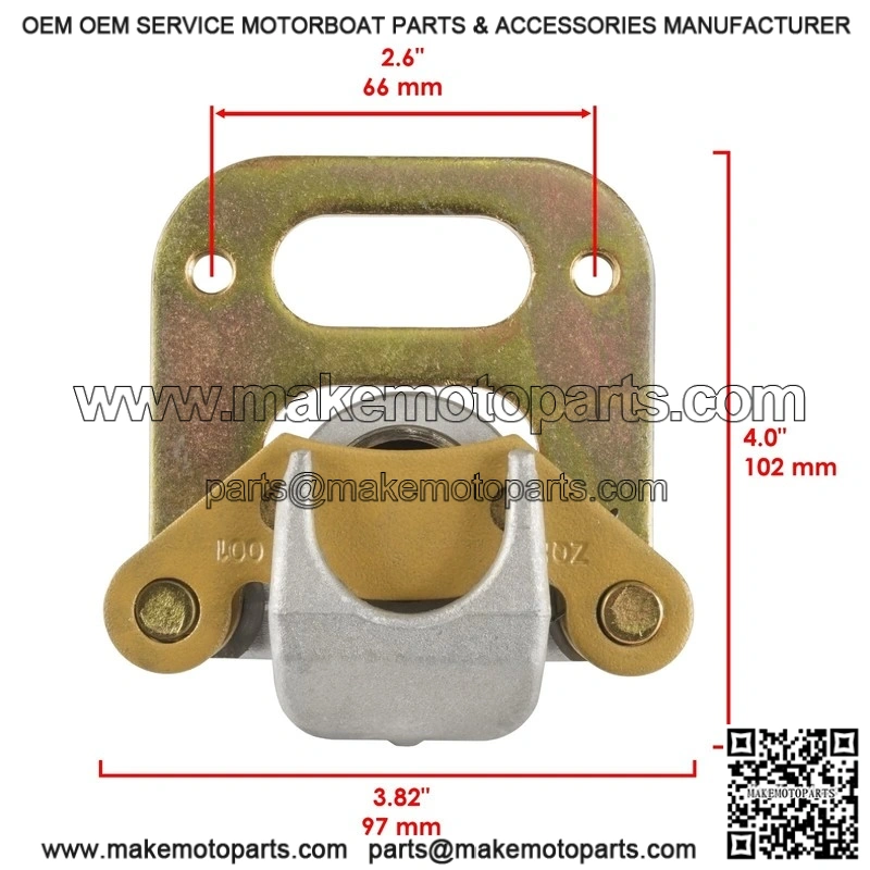 Front Right Left Brake Caliper w/ Pad & Line for Polaris Sportsman 500 1995-2001 - Image 2