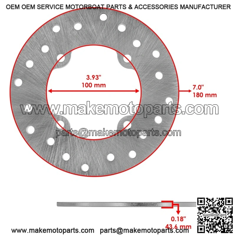 For Can-Am Outlander 800R / MAX 800R 2006-2008 Rear Brake Disc Rotor W/ Caliper - Image 2