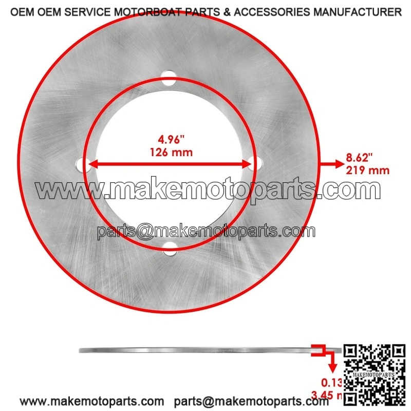 Fits Yamaha Kodiak 450 YFM450F 4x4 2005-2006 Rear Brake Rotor Disc w/ Caliper - Image 2
