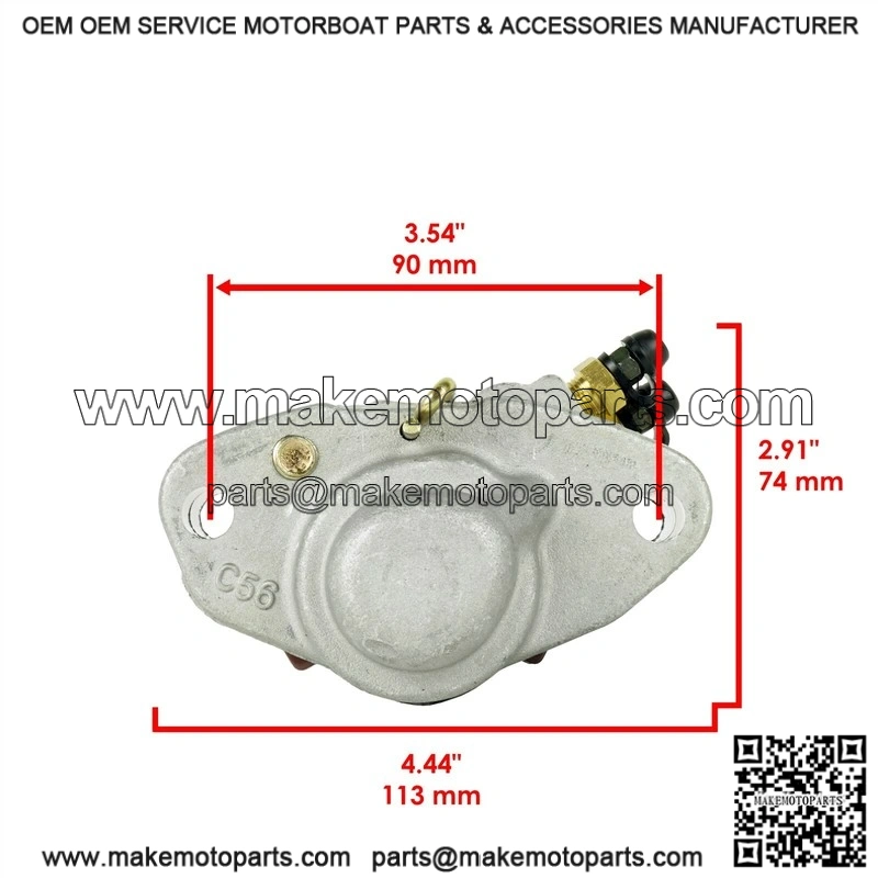 Rear Brake Caliper Pads Fluid Reservoir for Polaris Predator 500 LE 2003-2007 - Image 3