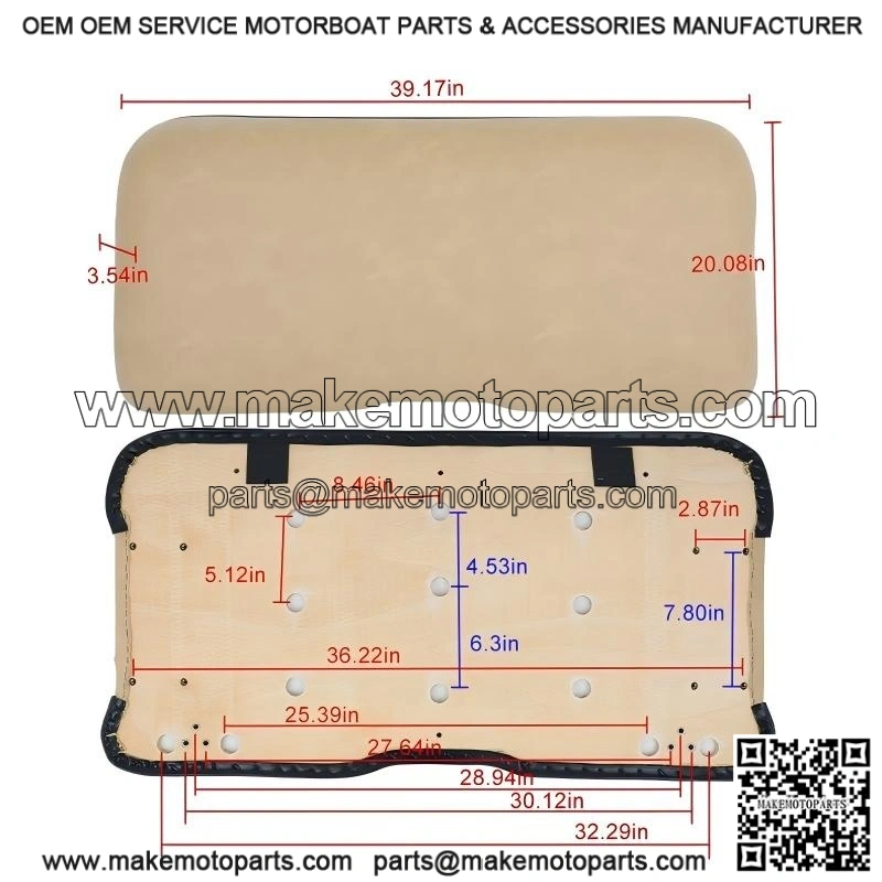 Front Seat Cushion ?C Tan ?C for EZGO RXV