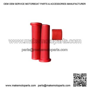 RED RUBBER HANDLE GRIPS ?C For Vespa T5, PX Series