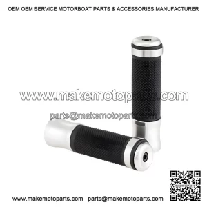 ALUMINIUM RUBBER GRIPS (125mm, ?24mm) ?C For Vespa P80?150X, PX80?200E