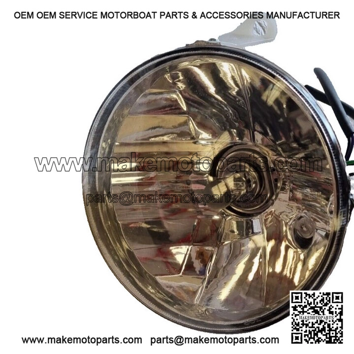 Complete Headlight Assembly with Halogen & LED Parking Bulb for Vespa PX/P/LML/T5 (2001-onwards).