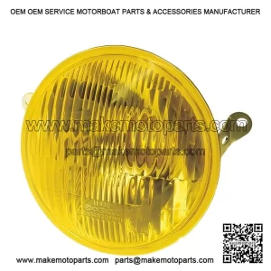 Front Yellow Glass Headlight Set for Vespa PX 125/150/200 Arcobaleno.