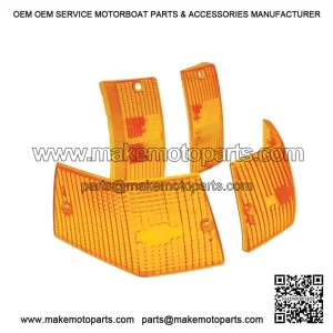 Approved Indicator Plastic Kit (4 Pieces), Front & Rear, Vespa PX