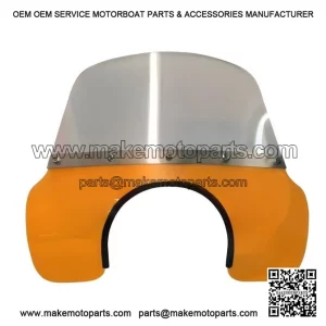 Transparent Orange Flyscreen / Fly Wind Screen Mod for Vespa PX & LML.