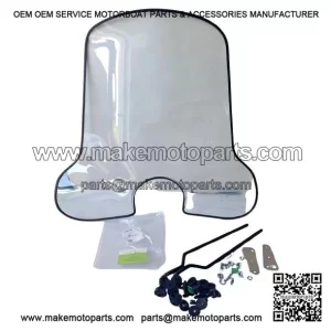 Windscreen Kit with Mounts (74x69 ?C Original Piaggio) for Vespa PX125-150-200, PK & PK XL.