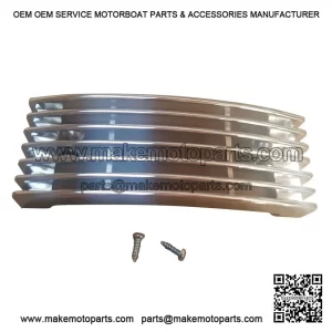 Chrome Plastic Horncast Grill & Fixings (118x42mm / 82mm) for Vespa PX, LML & T5.