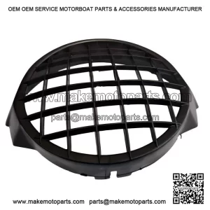 Classic Black Plastic Headlight Grill for Vespa PX 125/150/200 & T5.