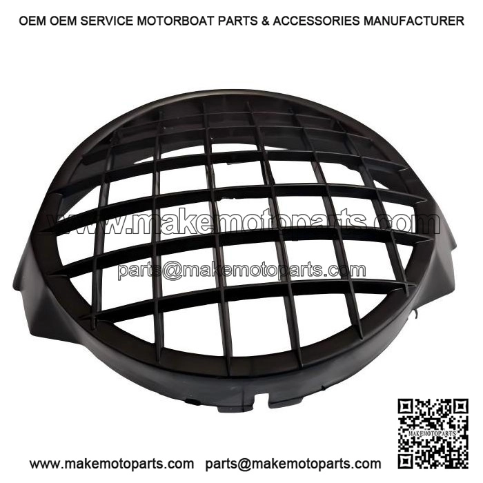 Classic Black Plastic Headlight Grill for Vespa PX 125/150/200 & T5.