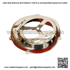 GS-Style Polished Stainless Steel Flywheel Cover, Vespa PX125E, PX150E, PX200E Elestart