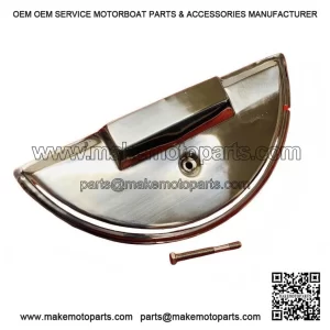 Polished Stainless Steel Spare Wheel Cover with Mounting Bolt, Vespa PX 125~200
