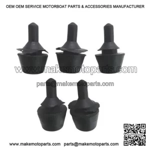 5-Piece Rubber Buffer for Luggage Compartment Lid (12mm) ?C fits Vespa V50, PV, ET3 & PX.