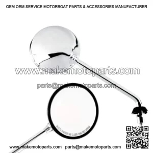 Chrome Plated Rear View Mirror Set (Fiem) for Vespa PX & LML.