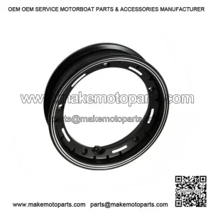10-Inch Black Alloy Tubeless Wheel Rim for VESPA LML, PX, Sprint & Rally.