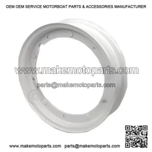 White 10" Split Wheel Rims (3.50-10) for Vespa PX, T5, LML, PK & Rally.
