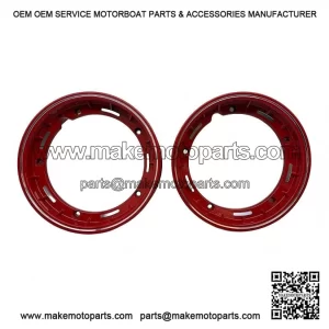 Pair Sport Tubeless Wheel Rims 2.50-10 Red, Vespa PX 125/200, LML 2T & 4T