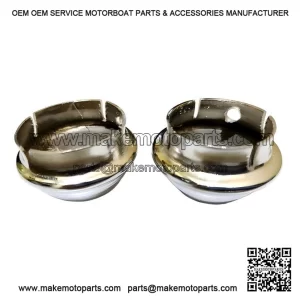 Plastic Chrome Finish 10" Wheel Hub Cap Set (Front & Rear) for VESPA PX & LML.