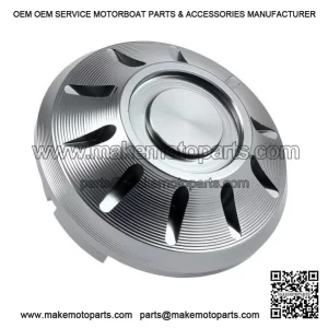 Grey CNC Wheel Nut Cap for Vespa PX (-1984), Rally, Sprint, TS, GT, GTR, GS160 & SS180.