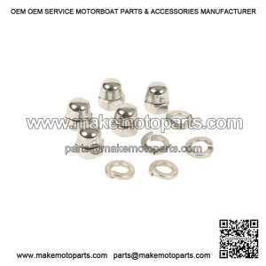 Cap Nut Set for Rim (Stainless Steel M8 SW=13mm) ?C fits Vespa Type PX.
