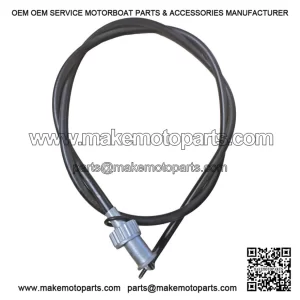 Complete Black Screw-On Type Speedo Cable (Inner & Outer) for Early Vespa PX & LML.