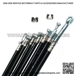 Black Cable Set with Silk Liner for Vespa P 125 X, VNX1T & PX 150.