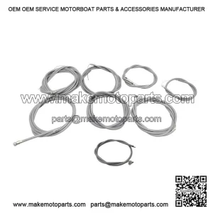 New Complete 8-Wire Cable Kit with Outer in Gray for Vespa PX alt 80-200 & Stella.