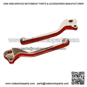 Silver Left & Right Dog Leg Levers (Clutch & Front Brake) for VESPA PE, PX, TX & T5.