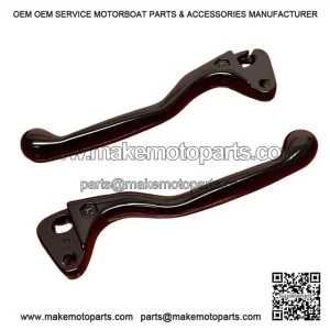 Sports Black Dog Leg Clutch & Front Brake Levers for VESPA PX, PE & T5 (1977-1998).