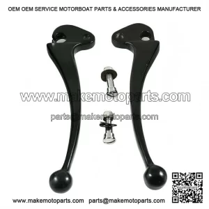 Black Clutch & Brake Lever Set (Non-Disc Model) for VESPA PX, LML, STAR & STELLA.