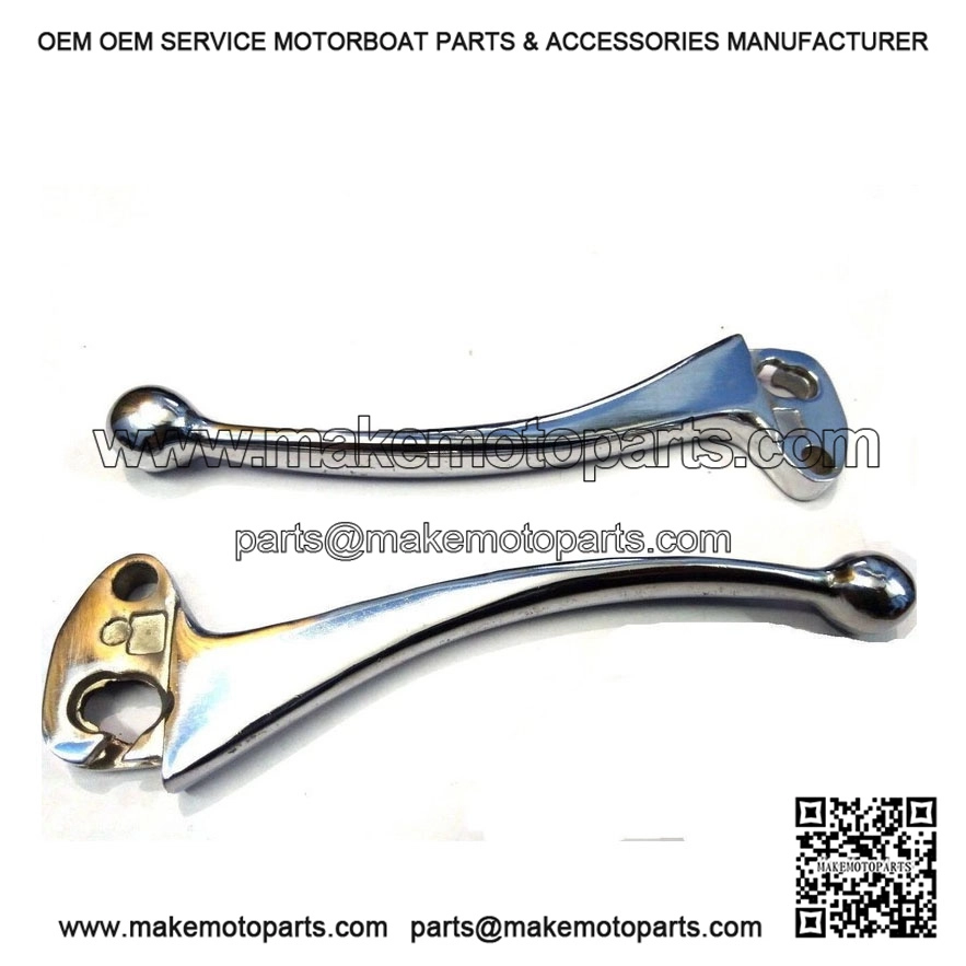 Chrome Brake & Clutch Lever Set with Silver Screws for Vespa PX & LML.