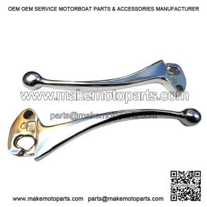 Silver Chrome Brake & Clutch Lever Set for Vespa PX, PX125, PX150, LML & Stella.