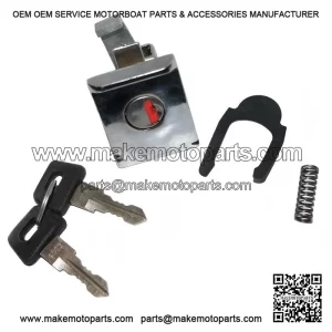 CHROME?PLATED GLOVE / TOOL BOX LOCK WITH 2 KEYS ?C For Vespa PX, PE 150, LML NV