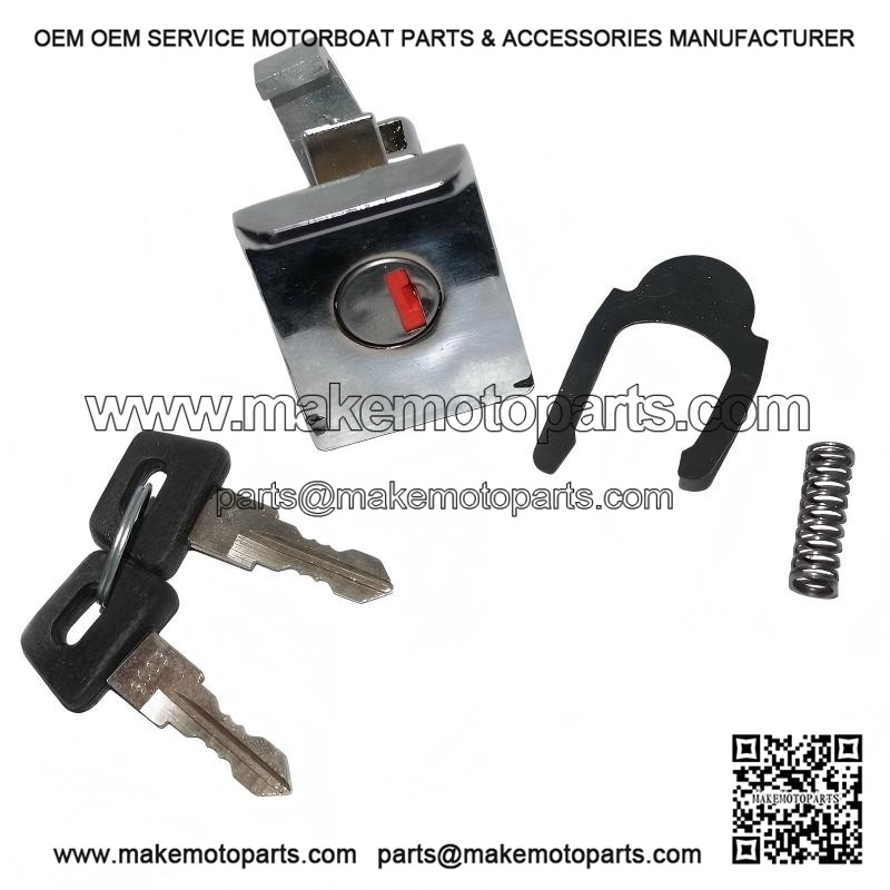 CHROME?PLATED GLOVE / TOOL BOX LOCK WITH 2 KEYS ?C For Vespa PX, PE 150, LML NV