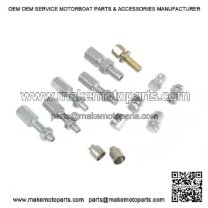 Set of 13 Cable Adjuster / Nipple / Trunnion / Top Hat Parts (#17A30) for Vespa PX, P, PE, LML & Stella.