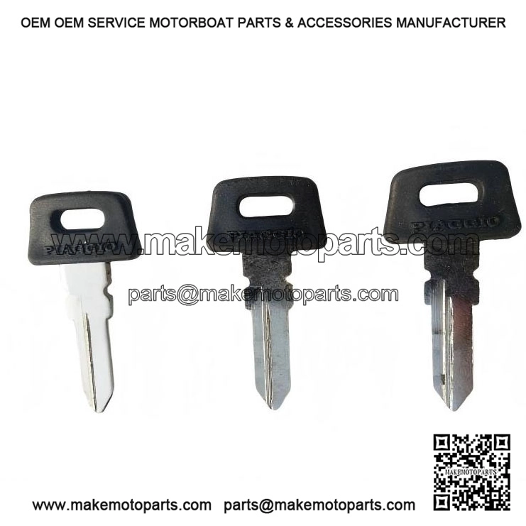 3 x Blank Keys to fit Piaggio Vespa ?C fits PK XL/XL2, PX Lusso & T5.