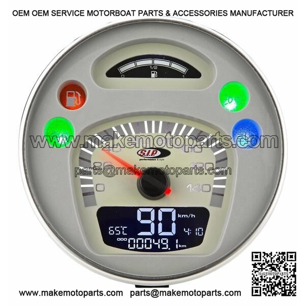 Digital LCD Speedometer with Rev Counter 2.0 for VESPA PX125E, PX150E & PX200E.