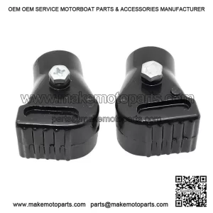 Pair of Black Stand Shoes/Feet for Vespa PX, LML, Star & Stella.