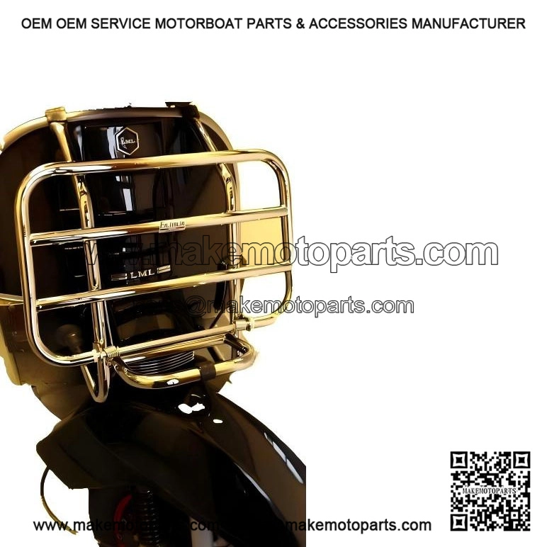 Chrome Folding Front Carrier for Vespa PX, LML, T5, PK, Rally, Super, GS & Star.