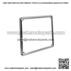 Chrome European License Plate Frame 185??185 mm, Vespa PX 125-150-200