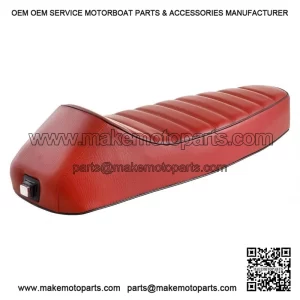 Sports Seat in Red with Black Trim for VESPA PX 125/150/200 (1977-2016).