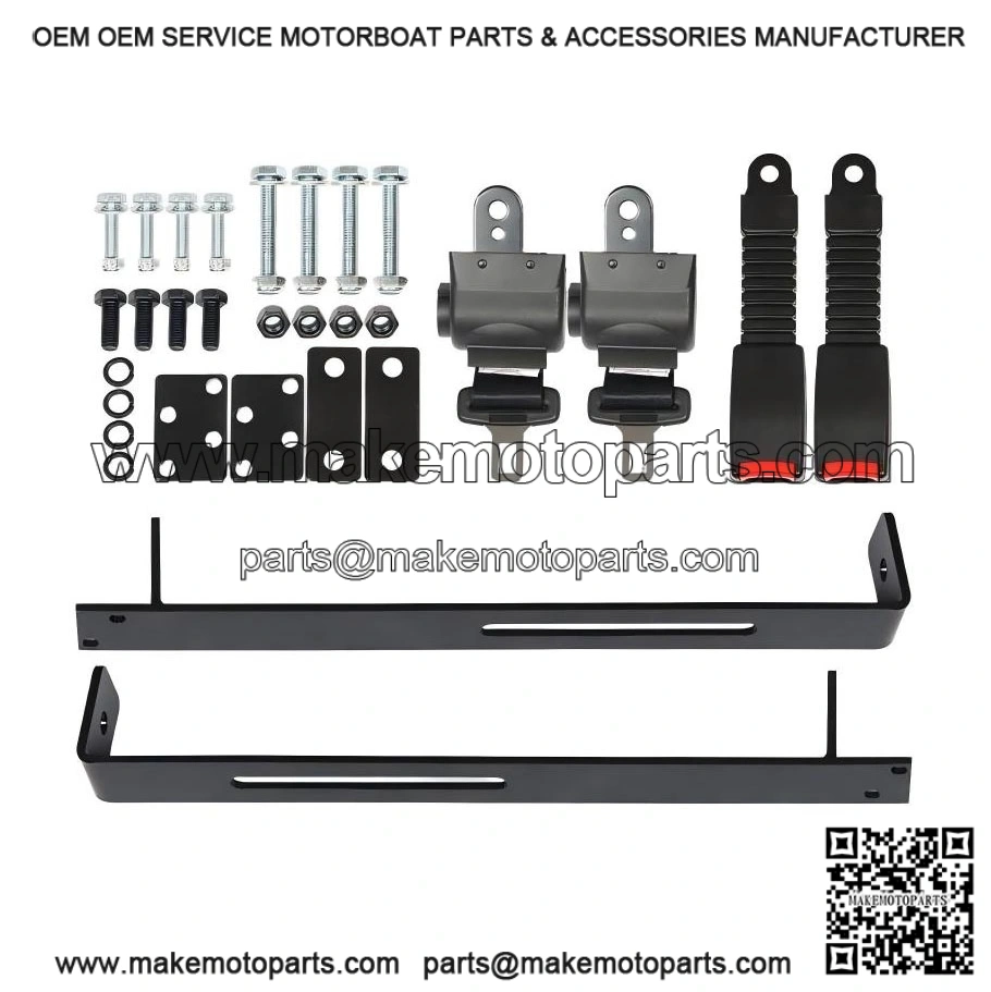 New Retractable Seat Belts Kit with Bracket for 2-Passenger EZGO, Yamaha, Club Car Golf Cart