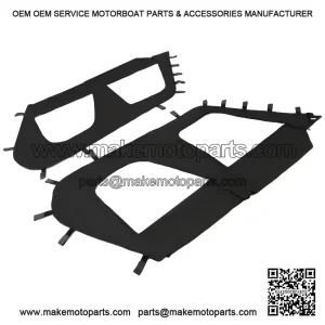 For 2012-2022 Kawasaki Teryx4 4-Seat UTV Models ?C NEW BLACK+CLEAR Soft Upper Doors.