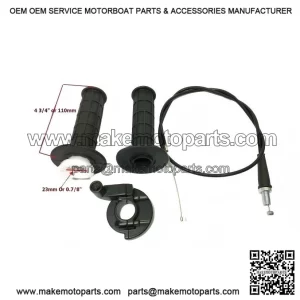 Throttle Cable & Twist Handlebar Casting for Honda CT70 Trail 1969?C1974 (7/8" Bar)