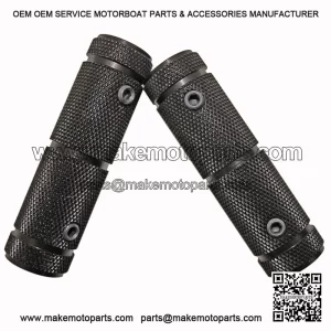 Black 2pk Racing Go Kart Minibike Pedal Grips Kit 1/2" Throttle Brake Pegs Set
