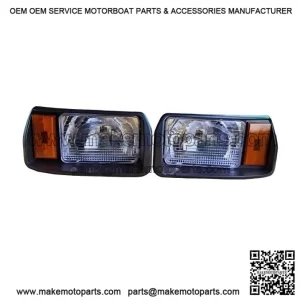Club Car DS Golf Cart Headlights, Left and Right, Direct Fit Style