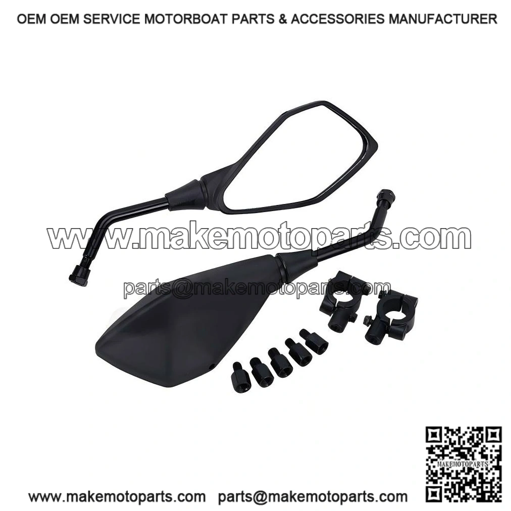 Universal 8mm 10mm Side Rearview Mirrors for Scooter E-Bike Motorcycle ?C Pair - Image 2