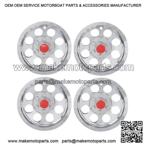4Pcs Silver 10" Golf Cart Wheel Cover Hub Caps for EZGO, Club Car, Yamaha